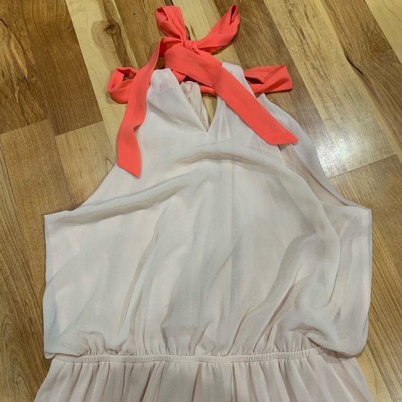 PAPAYA Halter Top Keyhole Pink Sleeveless Dress - Picture 5 of 7